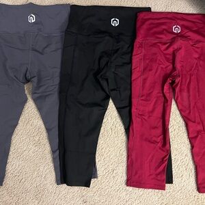 Target Women's Leggings - Gray, Black, and Red
